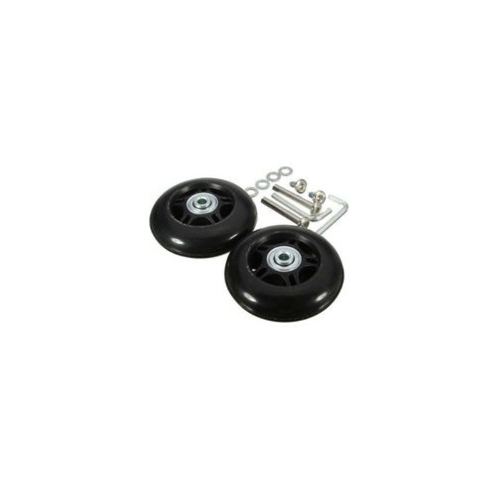 Set 2 roti universale valiza cauciuc 64x18mm cu rulmenti