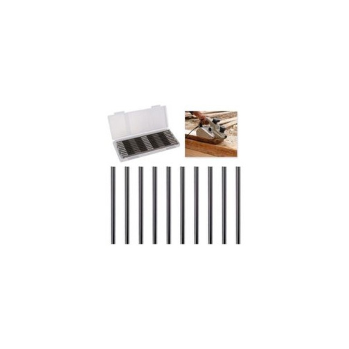 Set 10 lame rindel 82x5.5x1.2mm, reversibile, durabile, pentru lemn, multicolor