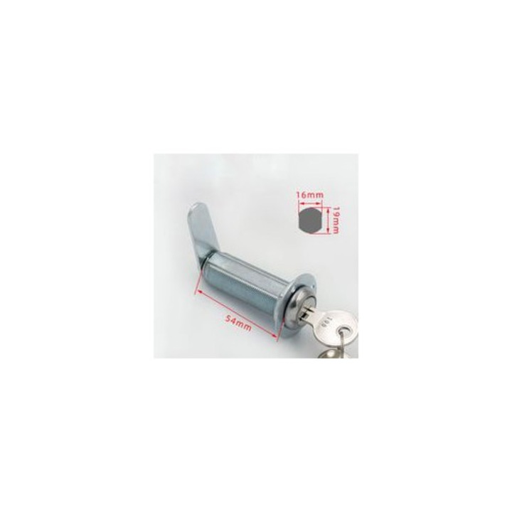Lacat cu came 54mm inox, rezistent la intemperii, cu garnitura cauciuc