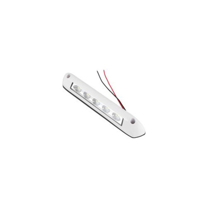 Lumina LED impermeabila 8W pentru rulote si terase, plastic ABS, 12V/24V, 30x5cm