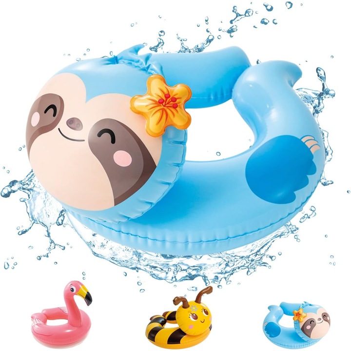 Colac de inot copii, model animal, multicolor, dimensiune variabila