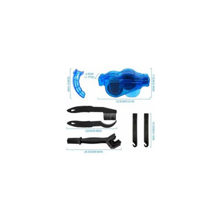 Set curatare lant bicicleta, perii nylon, ABS, universal