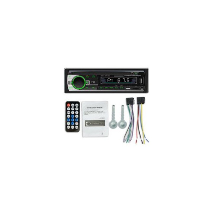 Radio auto Bluetooth 5.0, 1 DIN, MP3 WMA, negru, 18x7x15cm