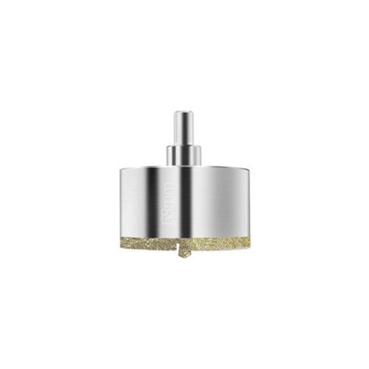 Panza diamantata gaurire 68mm, otel carbon, pilot central, diamant