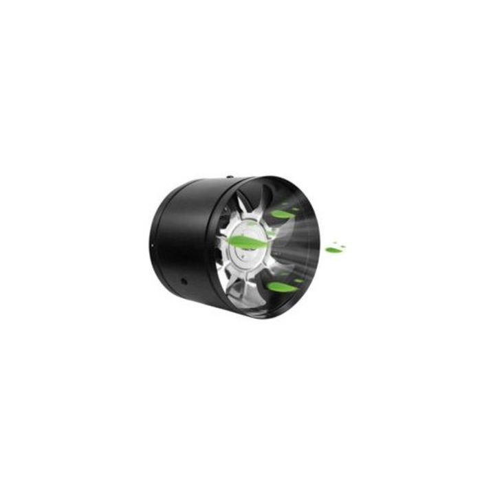 Ipari fém fali ventilátor 100mm fekete 140m/h 2800rpm