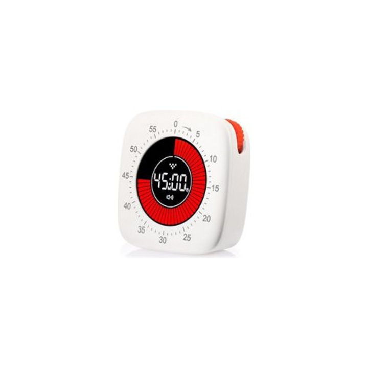 Timer digital vizual, cronometru 60 minute, ecran color, incarcare USB, silentios