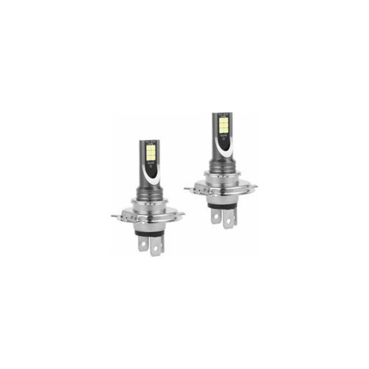 2 db LED fényszóró izzó készlet H4 50W 14000lm fehér 6000-6500K IP68 12V