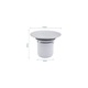 Capac scurgere dus 115mm, plastic, crom, usor de curatat