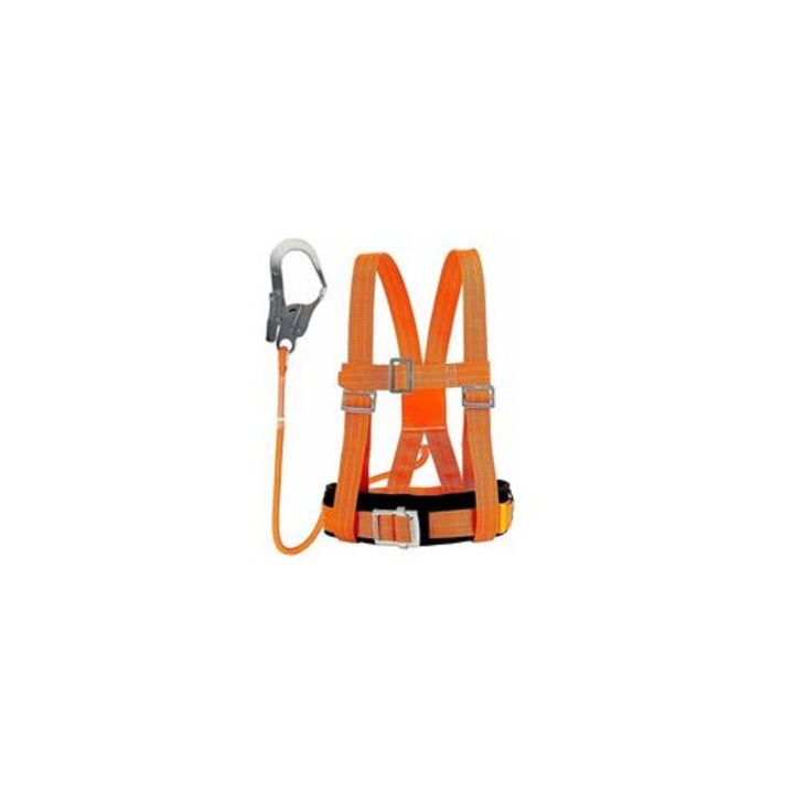 Ham de siguranta reglabil 50x120cm cu catarama otel, negru, capacitate 100kg