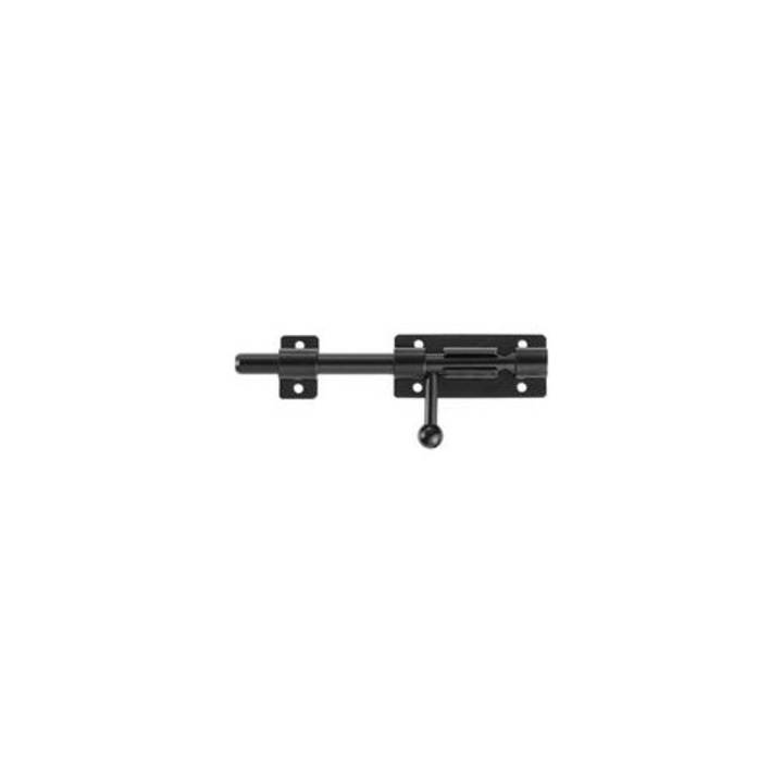 Zavor usa din otel inoxidabil 304, negru, 160x14mm, cu orificiu lacat 8mm