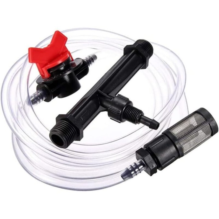Injector fertilizant 3/4", debit 9-92 l/h, filtru integrat, instalare simpla