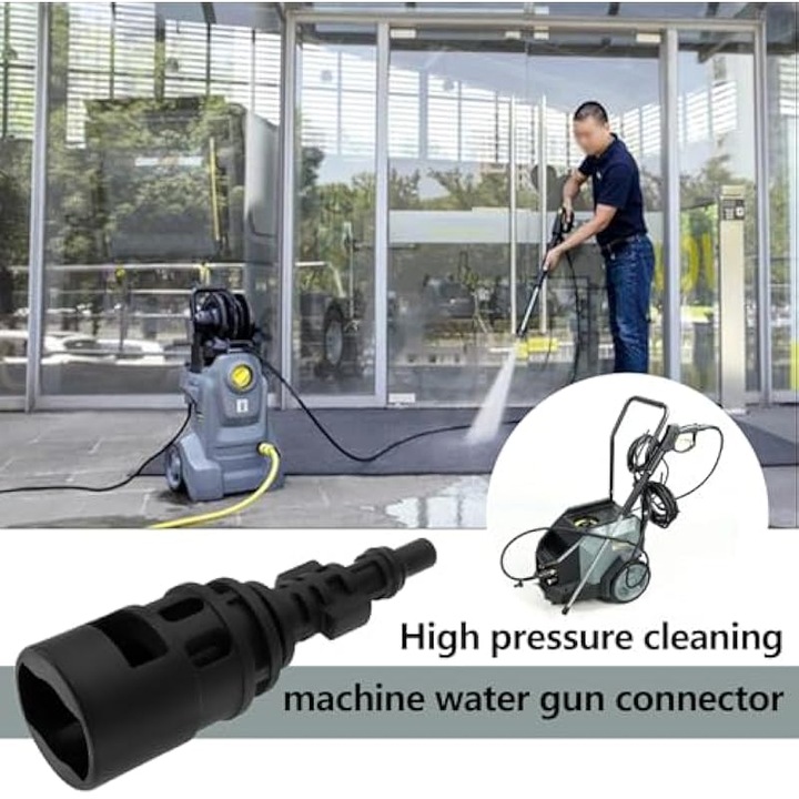 Adapter készlet 2 db, Karcher Lavor Parkside kompatibilis, műanyag, fekete, 124x24.5mm