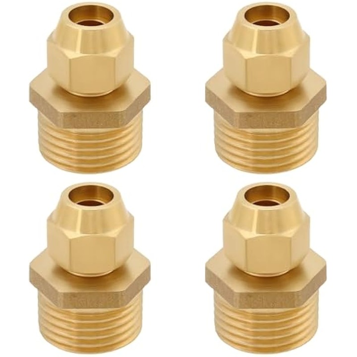 4 db sárgaréz adapter készlet 1/2 BSP-ről 8mm-re, 29.8x20.6mm