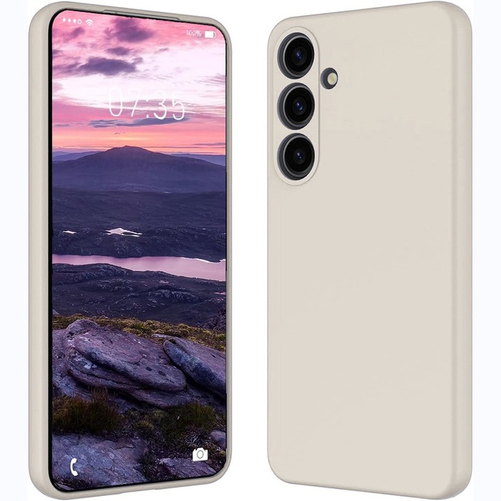 OEMG® szilikon tok Samsung Galaxy A17/Galaxy A18 készülékhez, katonai védelem, mikroszálas belső-BÉZS