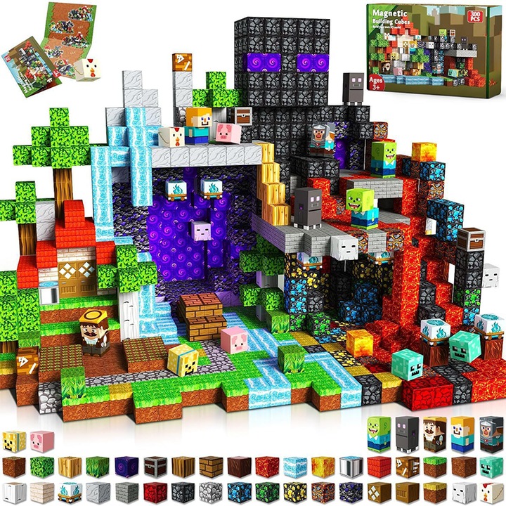 Magnetic Building Blocks Lava Forest II Series 300pcs Educational STEM Toy