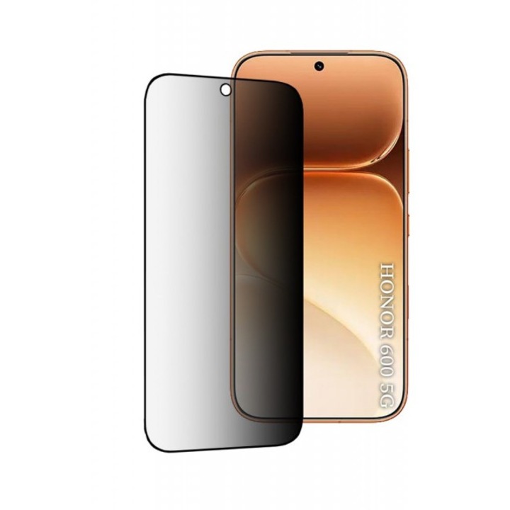 Folie Sticla Securizata Upzz® Compatibila Cu HONOR 600 PRO, Privacy, Filtru Confidentialitate 40 Grade