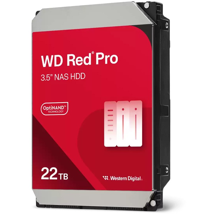 HDD Western Digital Red Pro, 22 TB, 7200rpm, 512MB cache SATA-III