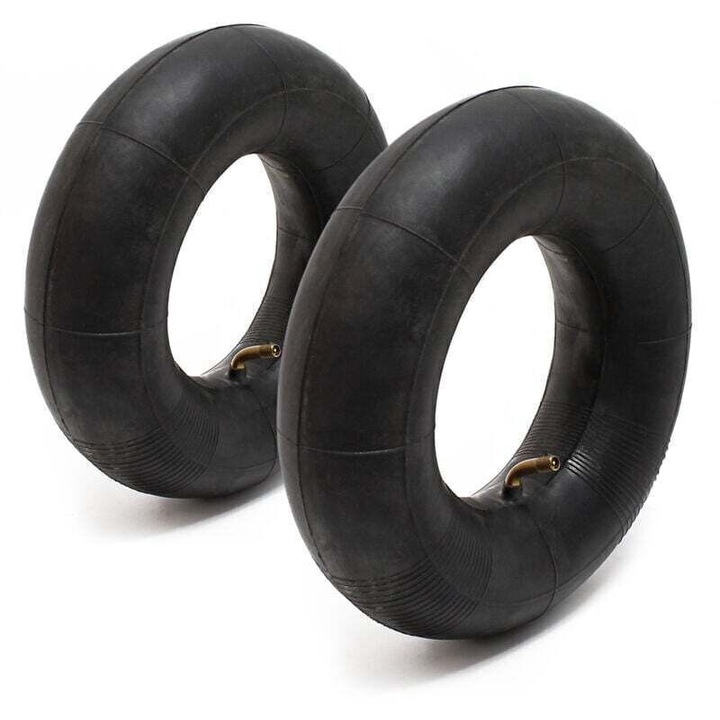 Set 2 camere aer 4.10/3.50-4 TR87 metalic pentru roti mici, negru