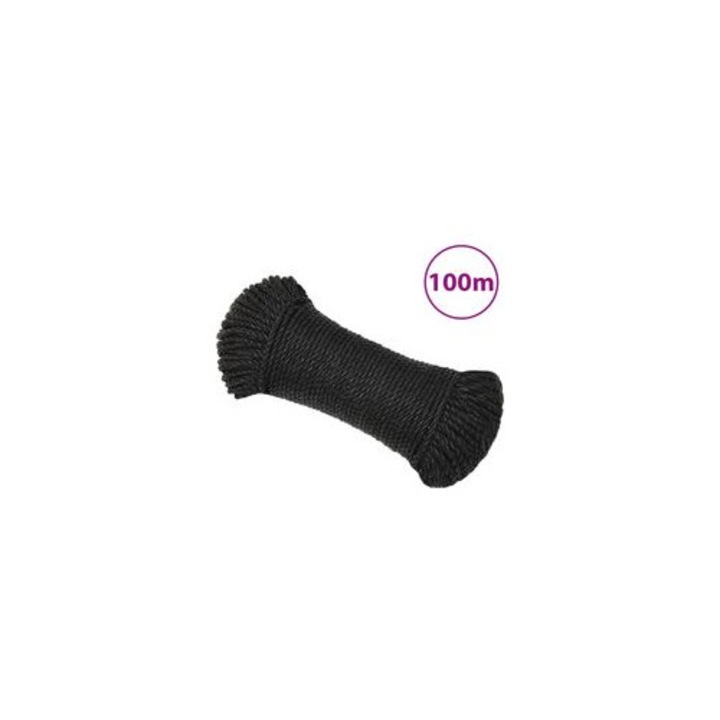 Munka zsinór 8mm 250m fekete polipropilén