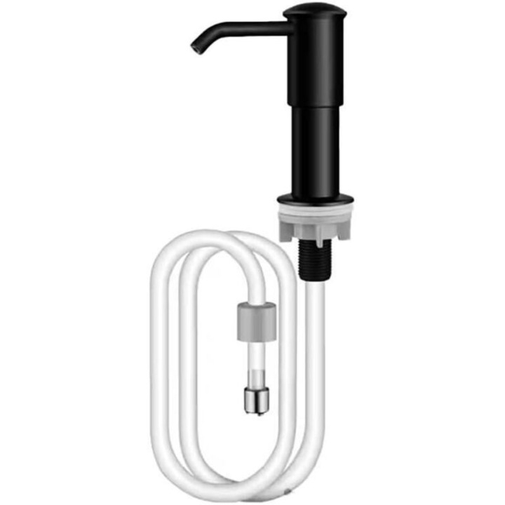 Dispenser sapun pentru chiuveta bucatarie, tub extensie 100cm, ABS, nichel periat