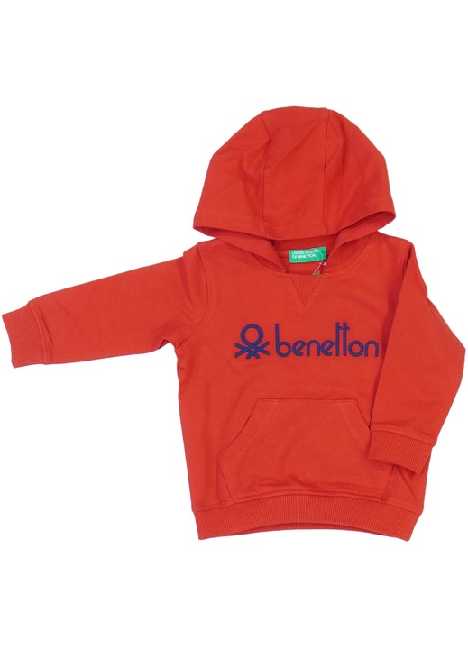 Benetton, Fiu kapucnis pulover, Piros, Piros