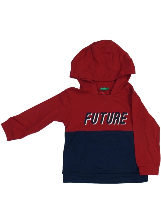Benetton fiu kapucnis pulover, Piros, Piros
