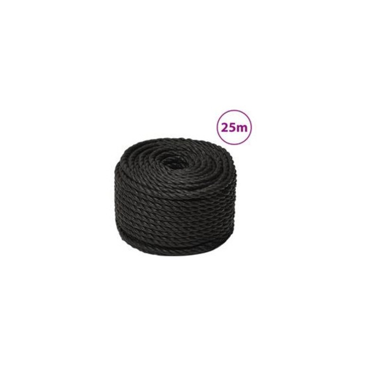 Munka kötél 10mm 50m fekete polipropilén