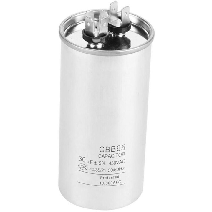Condensator cilindric 30uF 450V pentru motoare aer conditionat compresoare