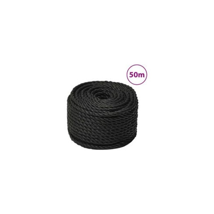 Munkakötél 10mm 100m fekete polipropilén