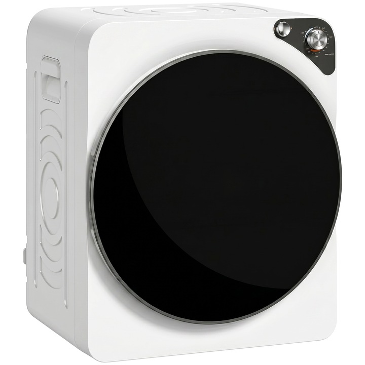 Ruhatörölköző szárító, HOMCOM, PCM, rozsdamentes acél, 49 x 43 x 61 cm, Fehér