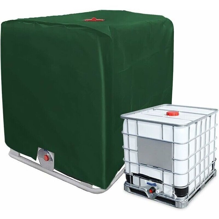 Husa pentru rezervor IBC 1000L, Oxford, verde, 116x100x120cm, rezistenta UV si impermeabila