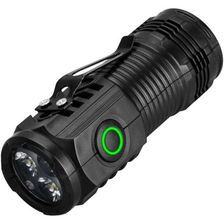 Преносим LED фенер, 500 лумена, алуминий, водоустойчив, 90гр, зареждане Type-C