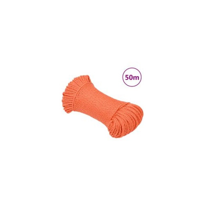 Munkazsinór, 3 mm, narancssárga, 100 m, polipropilén