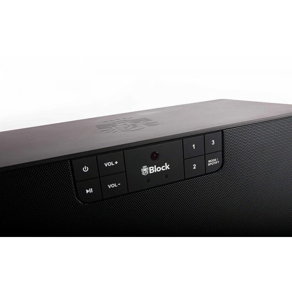 Boxa Block C (control vocal Alexa, radio, Bluetooth, WiFi, Spotify, DLNA, UPnP, USB, AUX), neagra