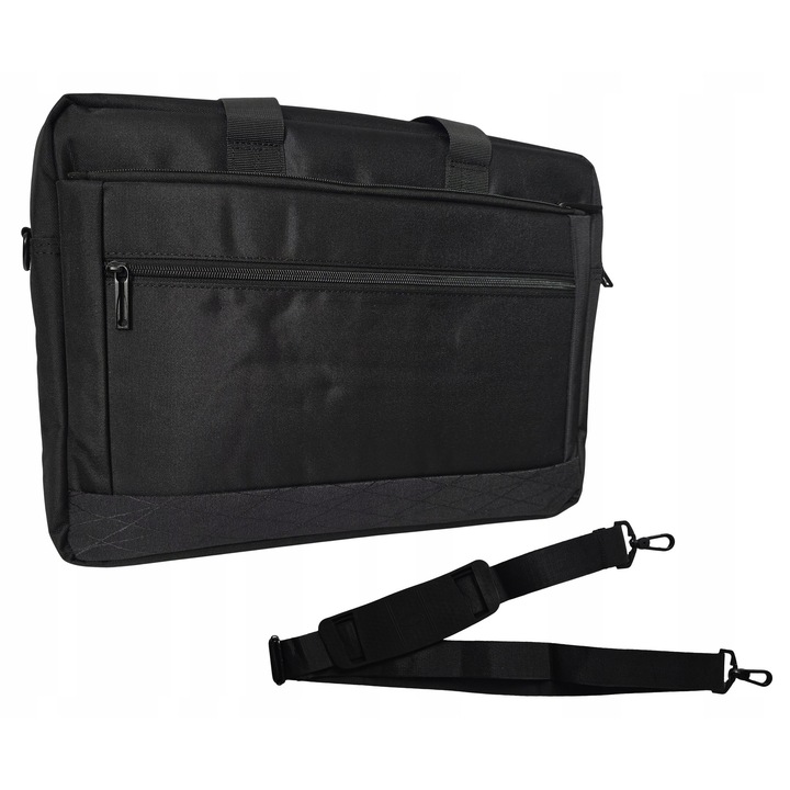 Geanta laptop Tekan 17", neagra, captusita, 43x8x32cm