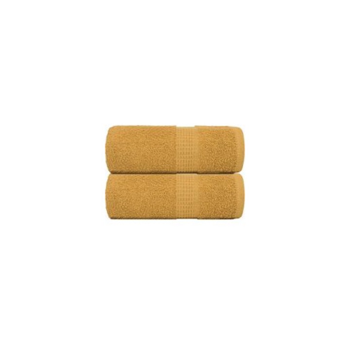 2 db 30x30cm-es arany színű nedvszívó pamut törölköző szett
