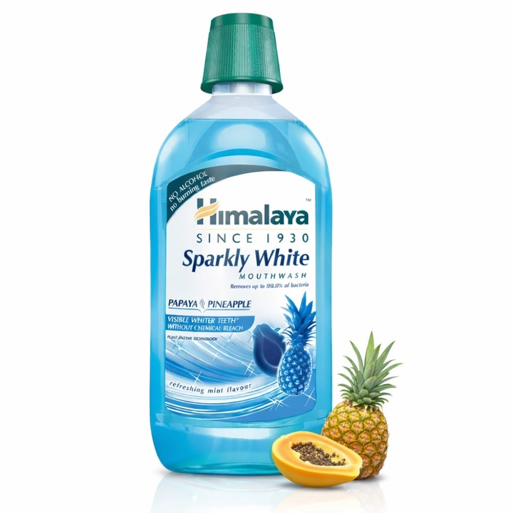 Himalaya Sparkly White Papaya & Ananász szájvíz, 450 ml