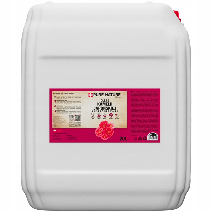 Kamélia olaj, Chosa, Pure Nature, 20 L, Természetes, Finomítatlan, Hidegen Sajtolt, Alapanyag, Bőr- és Hajápolás