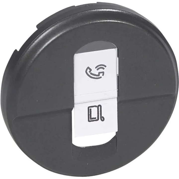 RJ45 Celiane grafit műanyag borítólemez 86x86mm