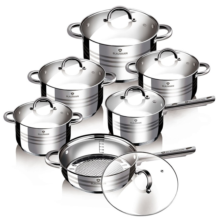 Berlinger Haus Blaumann BL-1410 Gourmet Line 12 részes Edénykészlet
