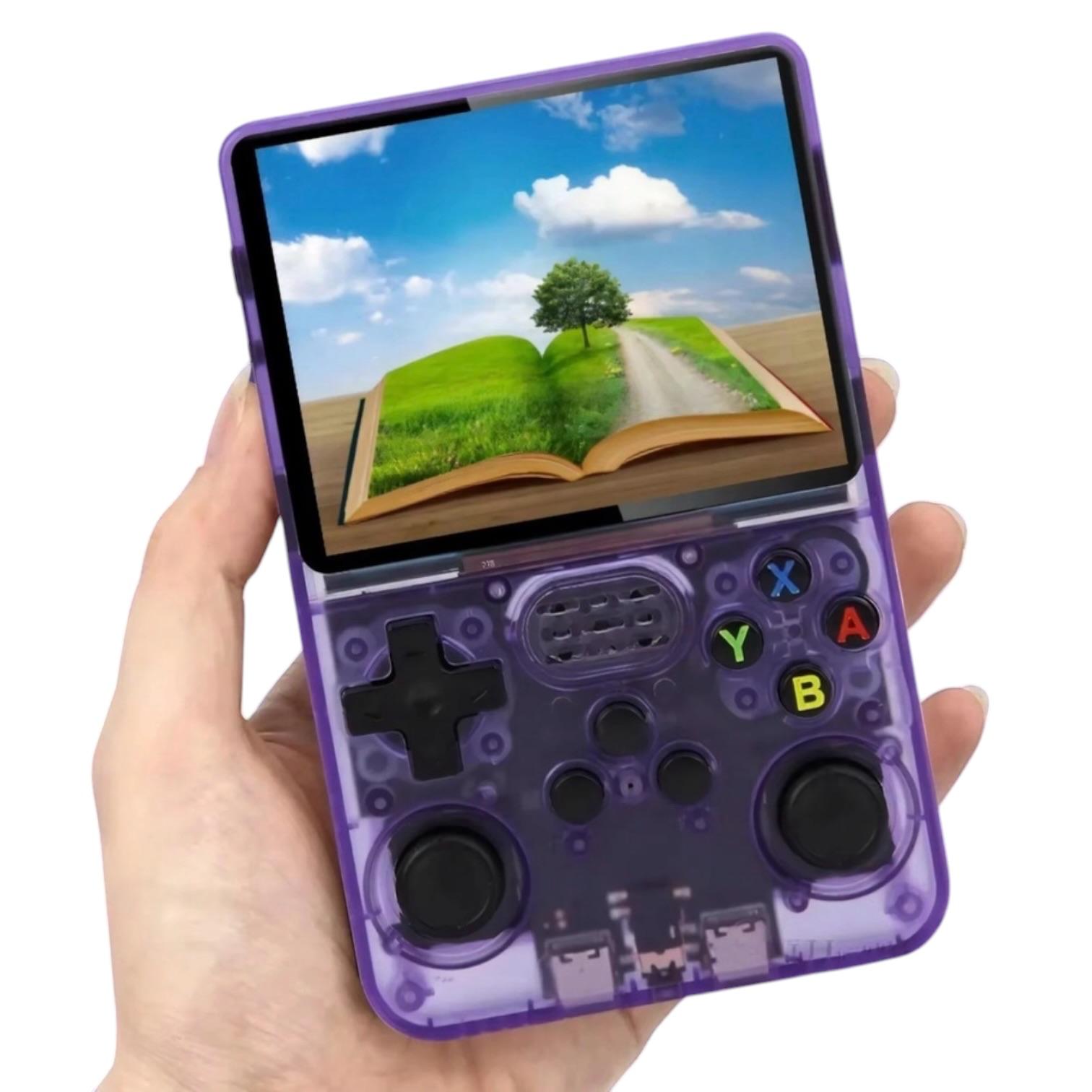 Consola De Jocuri Portabila Retro, Ecran IPS 3.5 Inch, 15000 Jocuri, 512 GB, Mov