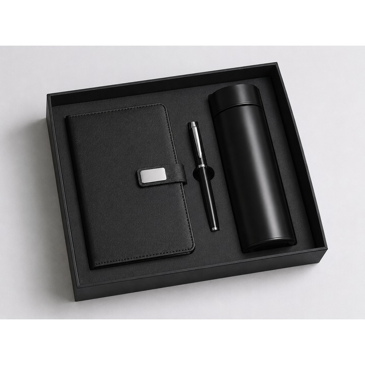 Set Cadou Premium Business – Agenda, Pix si Termos Elegant in Cutie de Lux