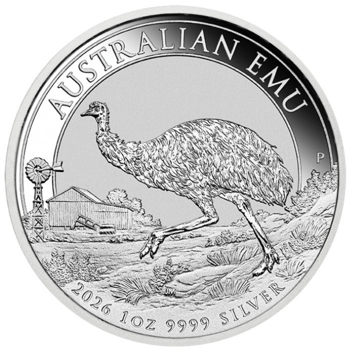 Moneda Argint Australian Emu 2026, 1 Oz, 31, 1 g, puritate 999