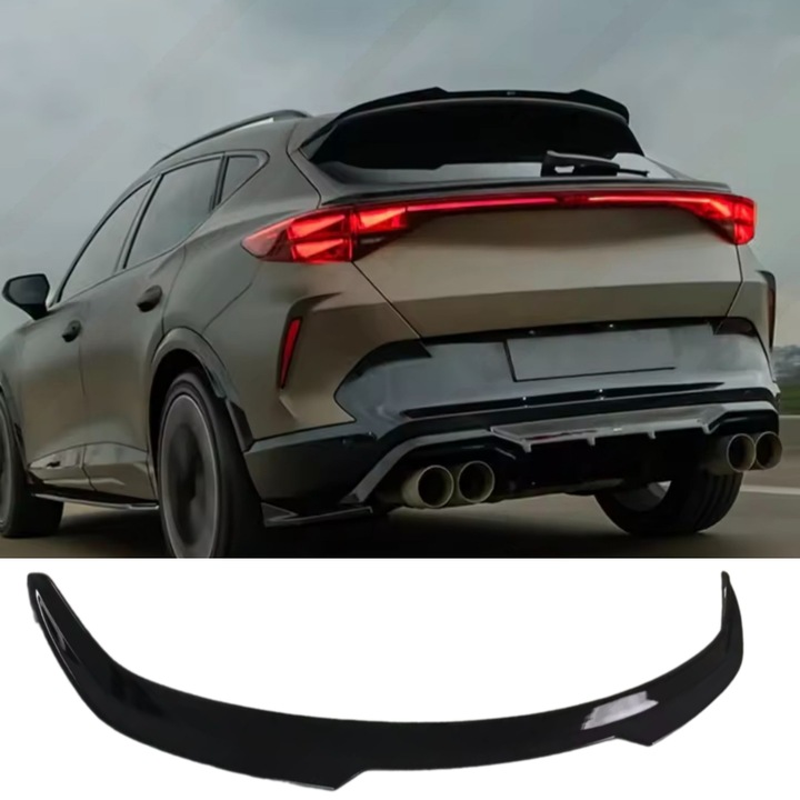 Cupra Formentor MK1 Facelift hátsó spoiler 2024-2026 zongoralakk fényes fekete ABS műanyaghoz
