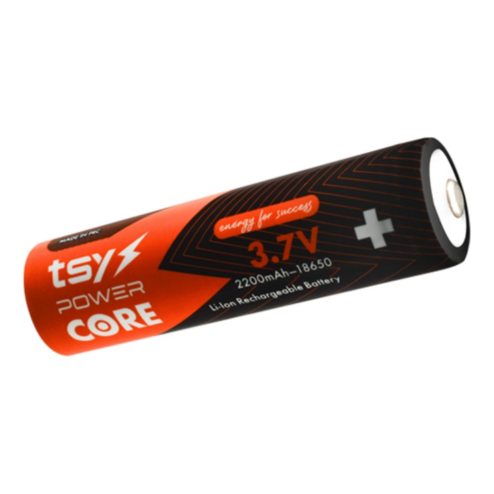 18650-es lítium-ion akkumulátor, 3, 7 V, 2200 mAh TSY-CORE-2200