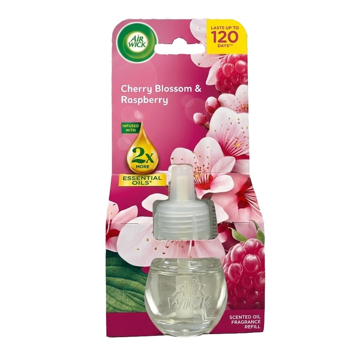 Air Wick Elektromos Illatosító Utántöltő Cherry Blossom & Raspberry 19 ml