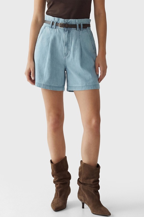 LC WAIKIKI, Blugi scurti din lyocell cu croiala relaxed-fit, Albastru deschis, 38