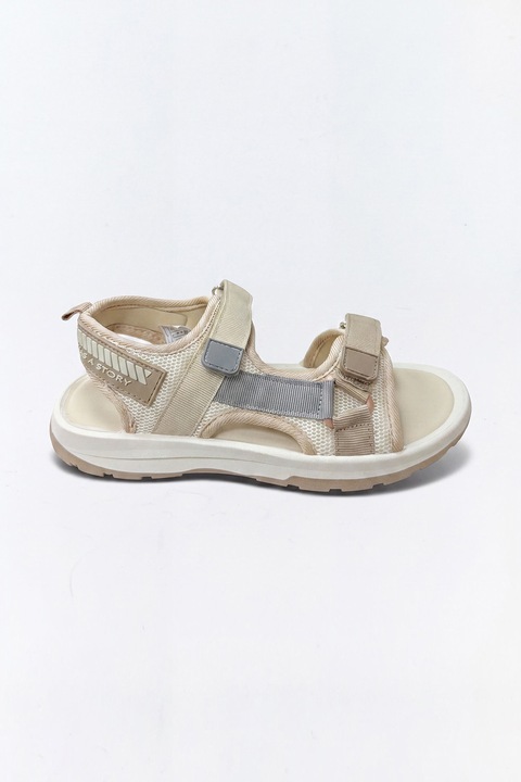 LC WAIKIKI, Sandale cu velcro, Gri/Bej