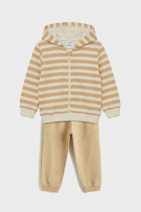 LC WAIKIKI, Trening de bumbac cu gluga, Bej/Maro camel
