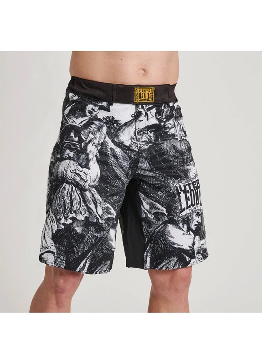 Short MMA Barbed Wire Leone x IUTER, Alb/Negru